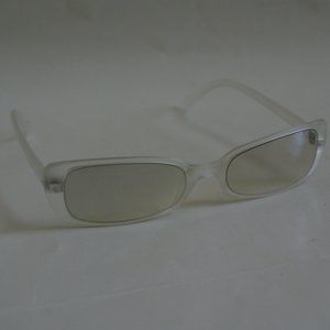 NWT small lady's fashion style w/clear frame &clear tinted mirrored lens eyewear